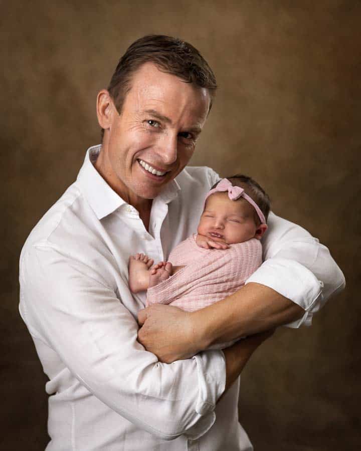 Dad and baby Newborn Family Photos
