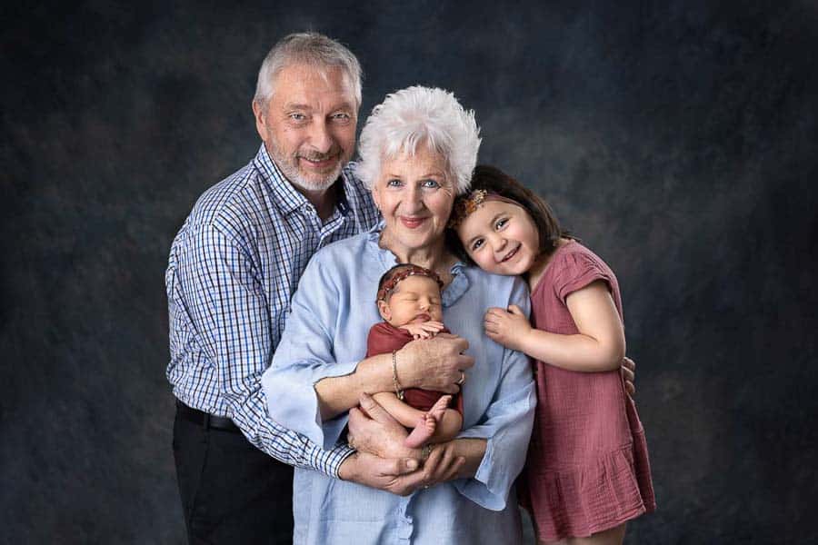 Grandparents Newborn Family Photos