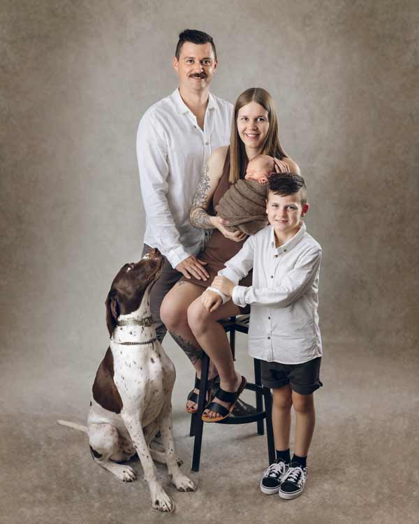 Studio Family Portraits in a Classic Style with a touch of Creativity