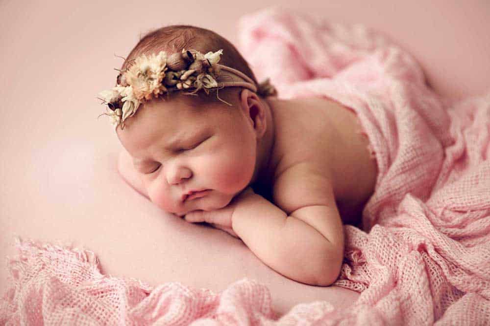 Baby on pink - Newborn Photography Melbourne